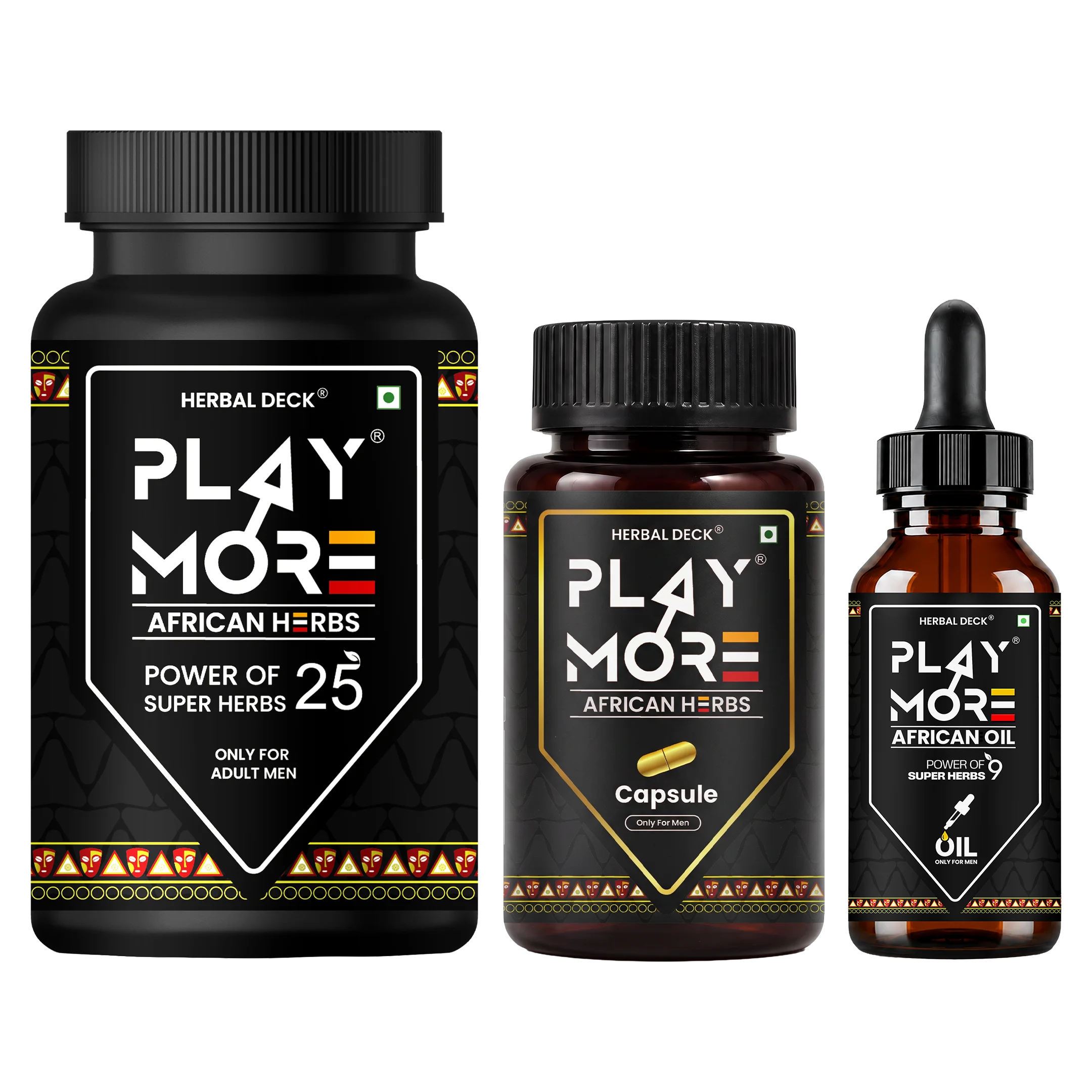 Play More Kit with oil, capsules and powder